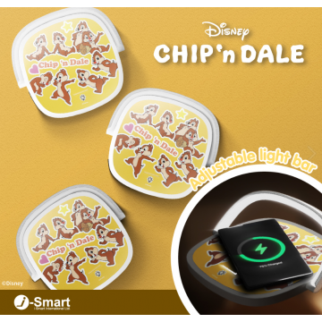 DISNEY無線充電板配夜燈 - 鋼牙與大鼻 Chip 'n Dale